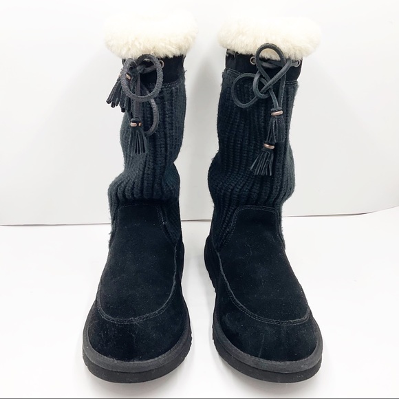 {UGG} Suburb Suede Knit Boots - Picture 10 of 16